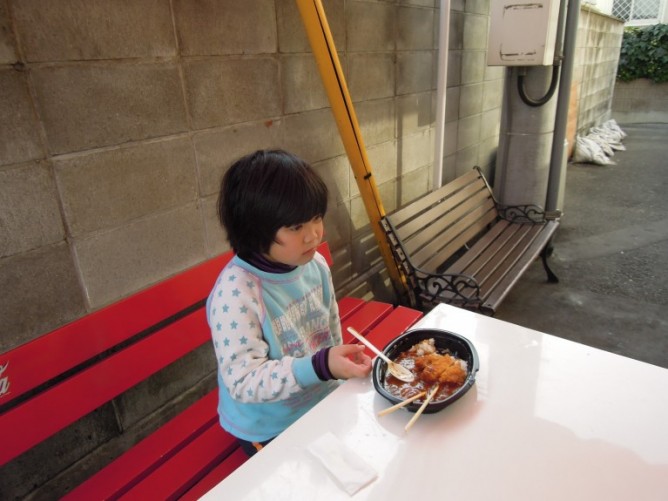 コンビニで朝食