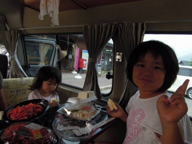 車中泊の朝食