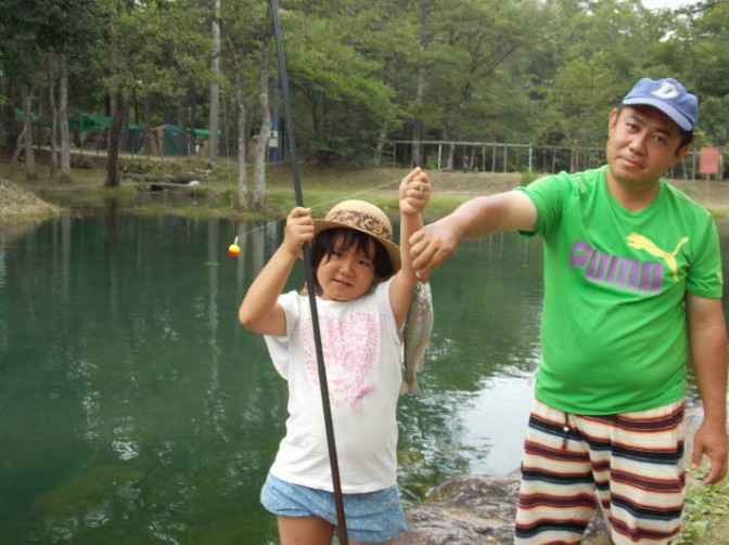 ニジマス釣り