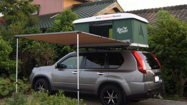 エクストレイルにルーフテント