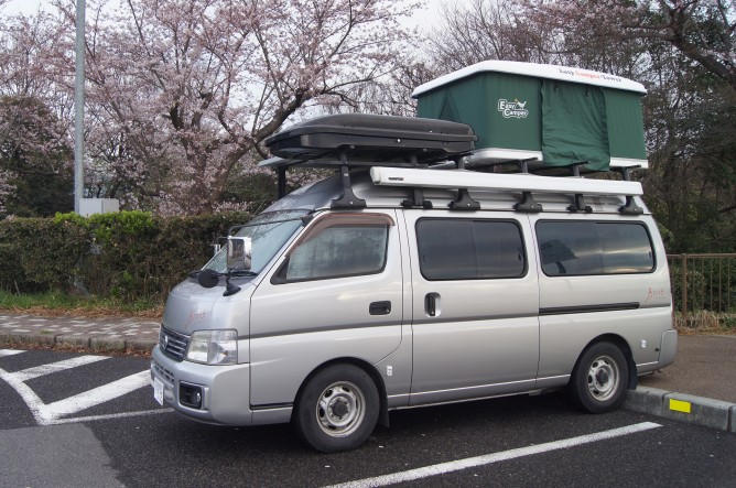 大津SAで車中泊