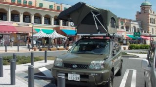 ルーフテントで車中泊