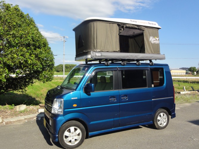 ルーフテント付き中古軽キャンピングカー