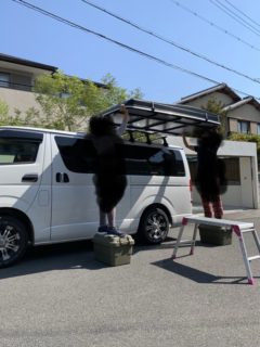 ルーフテントの取り付け